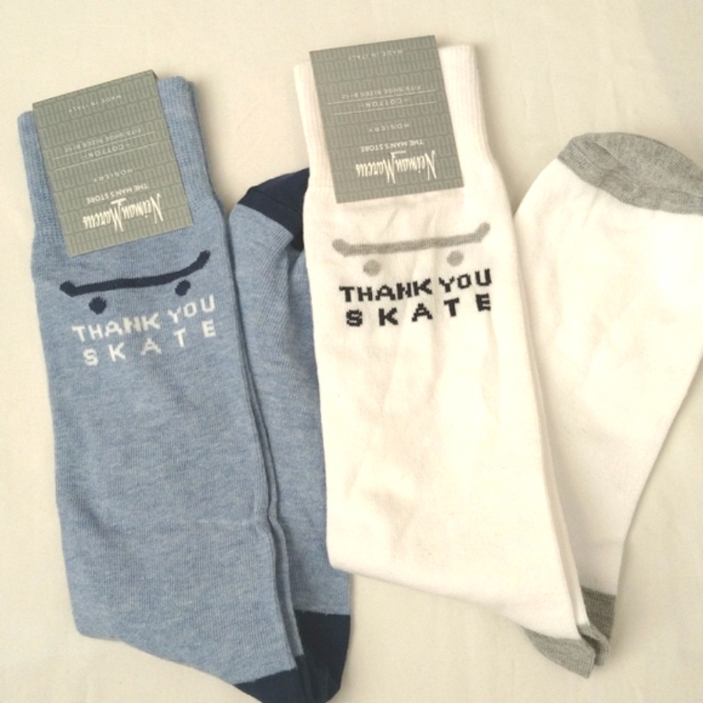 Neiman Marcus men's hesiery cotton blend socks two pair bundle fit shoes sz 8-12